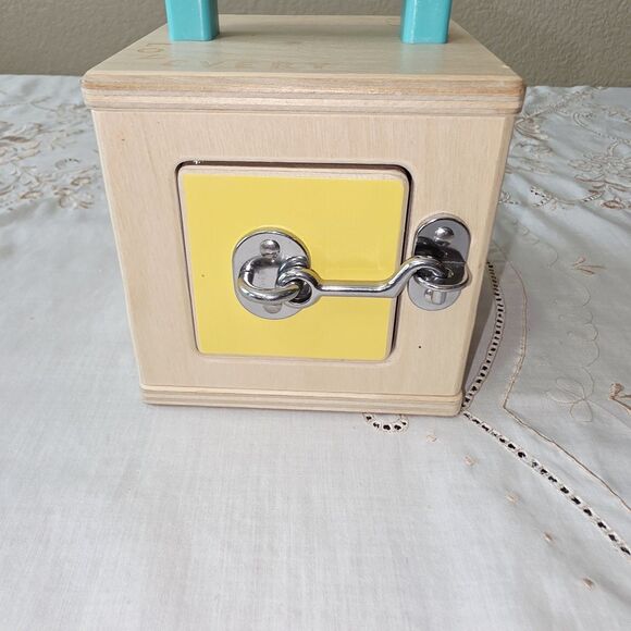 LOVEVERY Wooden Lock Box Latches | The Realist Box | Montessori Learning Toy - Picture 1 of 8